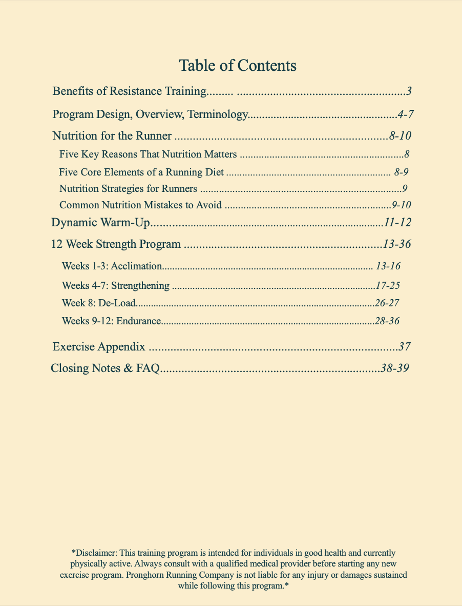 Complete At-Home 12-Week Strength Program for Runners (Vol. 1)